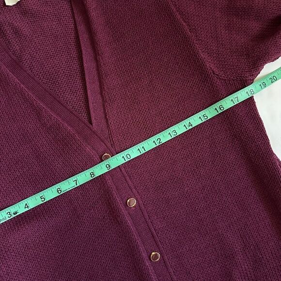 Vintage Marie St John Knit Burgundy 2 Piece Cardigan Pant Set - Picture 10 of 16